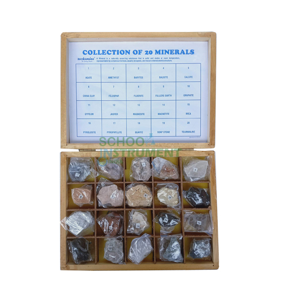 Mineral Set, Collection of 20 Minerals